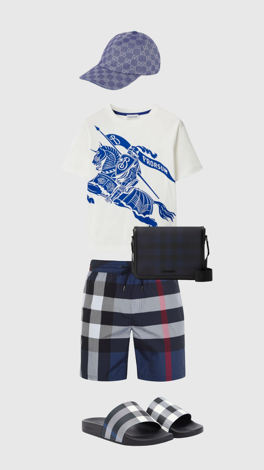 Burberry Outfit bleu