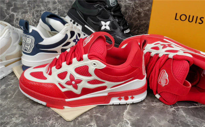 LOUIS VUITTON SKATE SNEAKER ROUGE ET BLANC