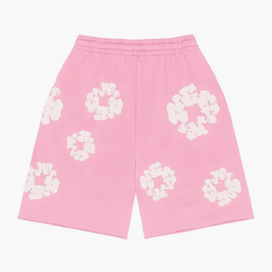 Short à fleurs - rose