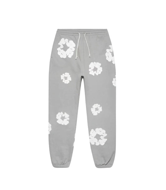 Pantalon à fleurs - gris
